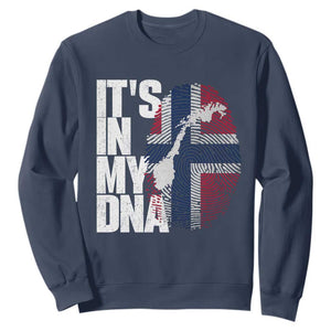 It's in My DNA Sweatshirt Norwegian Norway Map Flag Pride TS14 Navy Print Your Wear