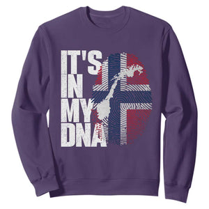It's in My DNA Sweatshirt Norwegian Norway Map Flag Pride TS14 Purple Print Your Wear