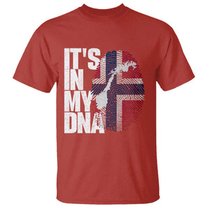 It's in My DNA T Shirt Norwegian Norway Map Flag Pride TS14 Red Print Your Wear