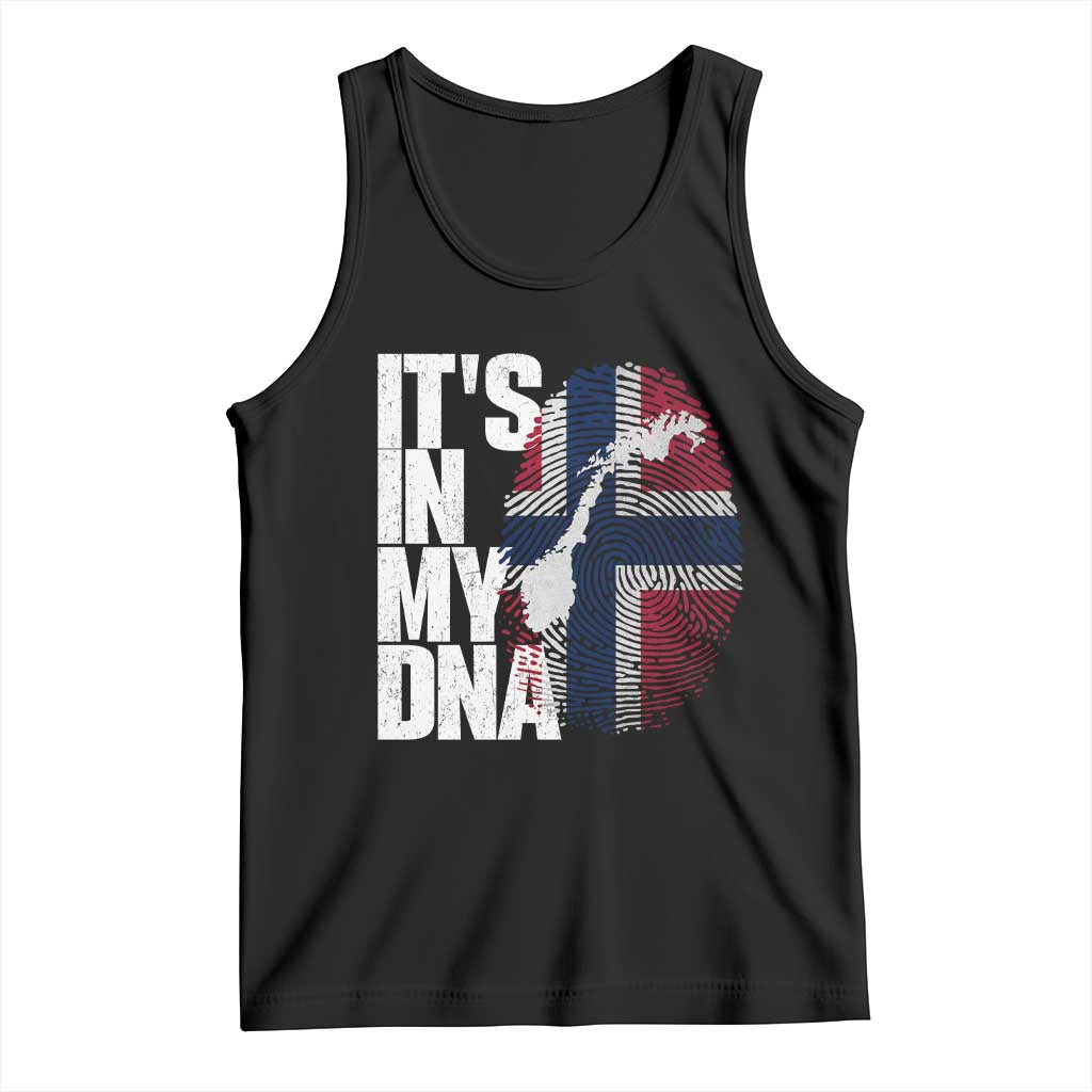It's in My DNA Tank Top Norwegian Norway Map Flag Pride TS14 Black Print Your Wear