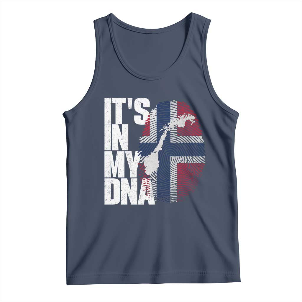 It's in My DNA Tank Top Norwegian Norway Map Flag Pride TS14 Navy Print Your Wear