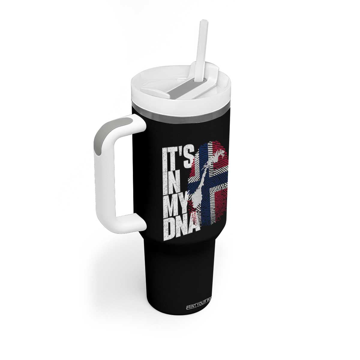 It's in My DNA Tumbler With Handle Norwegian Norway Map Flag Pride TS14 Print Your Wear