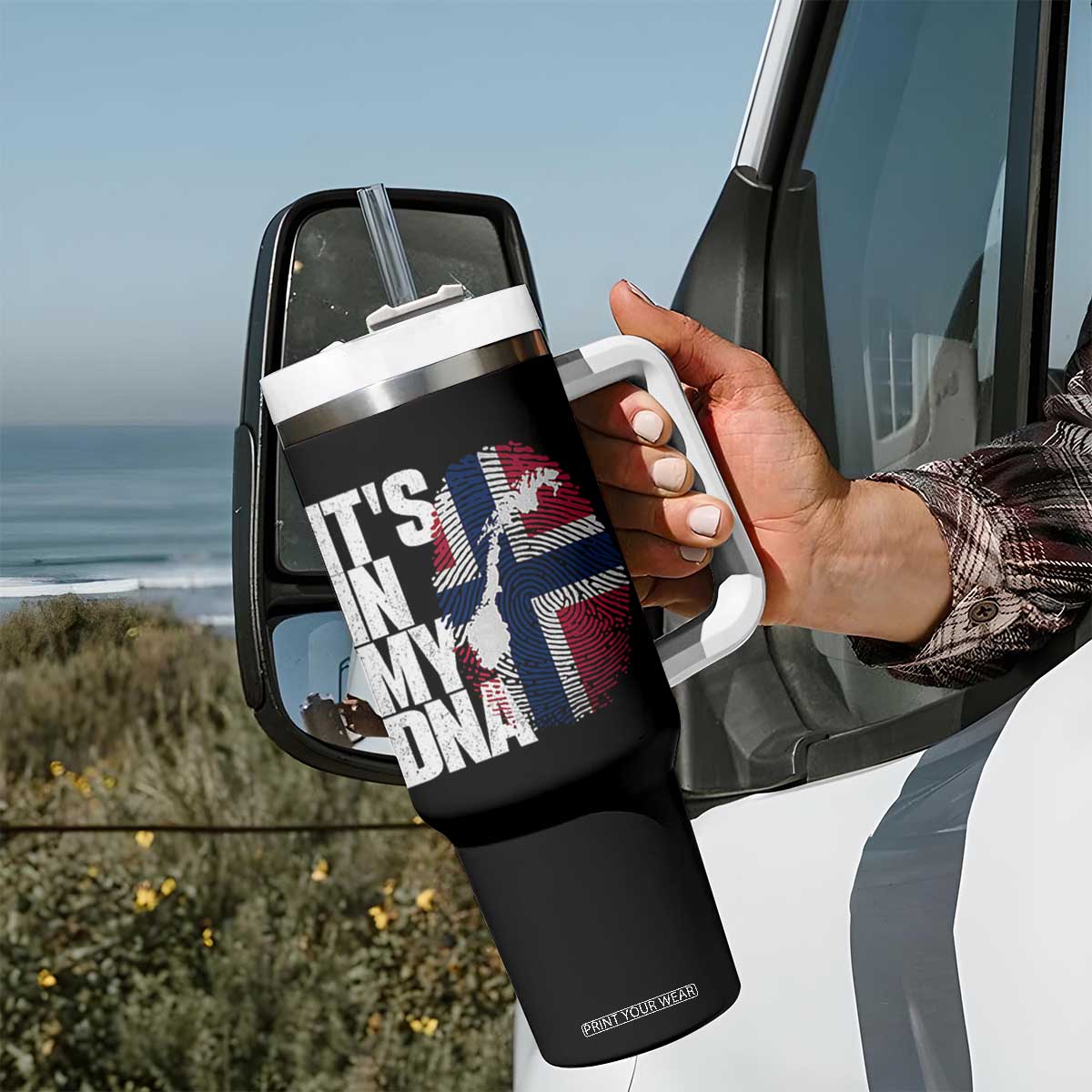 It's in My DNA Tumbler With Handle Norwegian Norway Map Flag Pride TS14 Print Your Wear