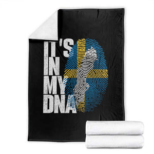 It's in My DNA Throw Blanket Sweden Sverige Swedish Map Flag TS14 Black Print Your Wear