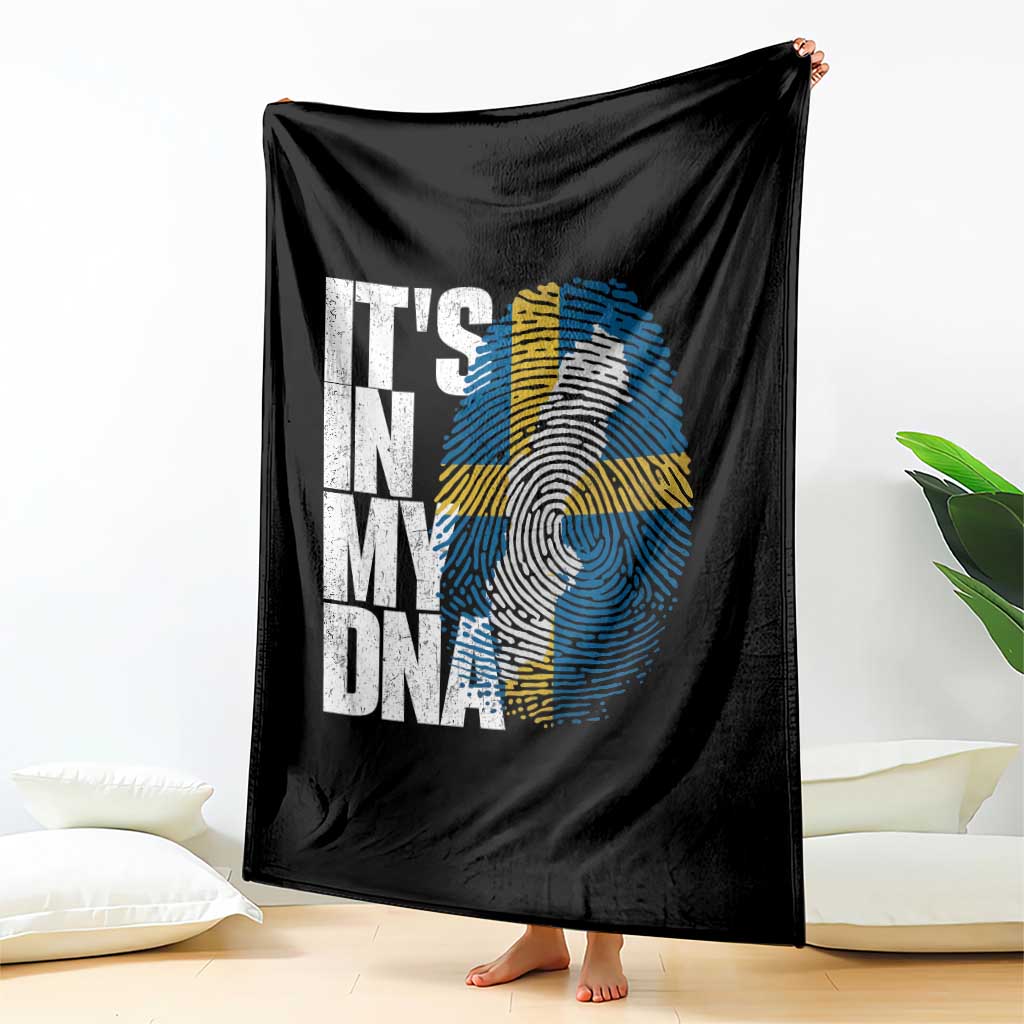 It's in My DNA Throw Blanket Sweden Sverige Swedish Map Flag TS14 Print Your Wear