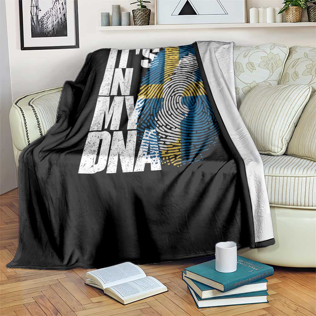 It's in My DNA Throw Blanket Sweden Sverige Swedish Map Flag TS14 Print Your Wear