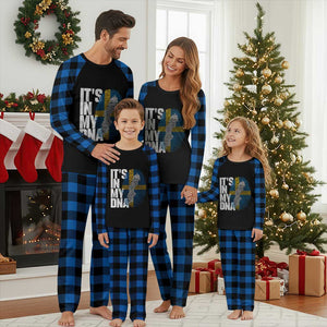 It's in My DNA Plaid Pajama Set Sweden Sverige Swedish Map Flag TS14 Blue Plaid Print Your Wear