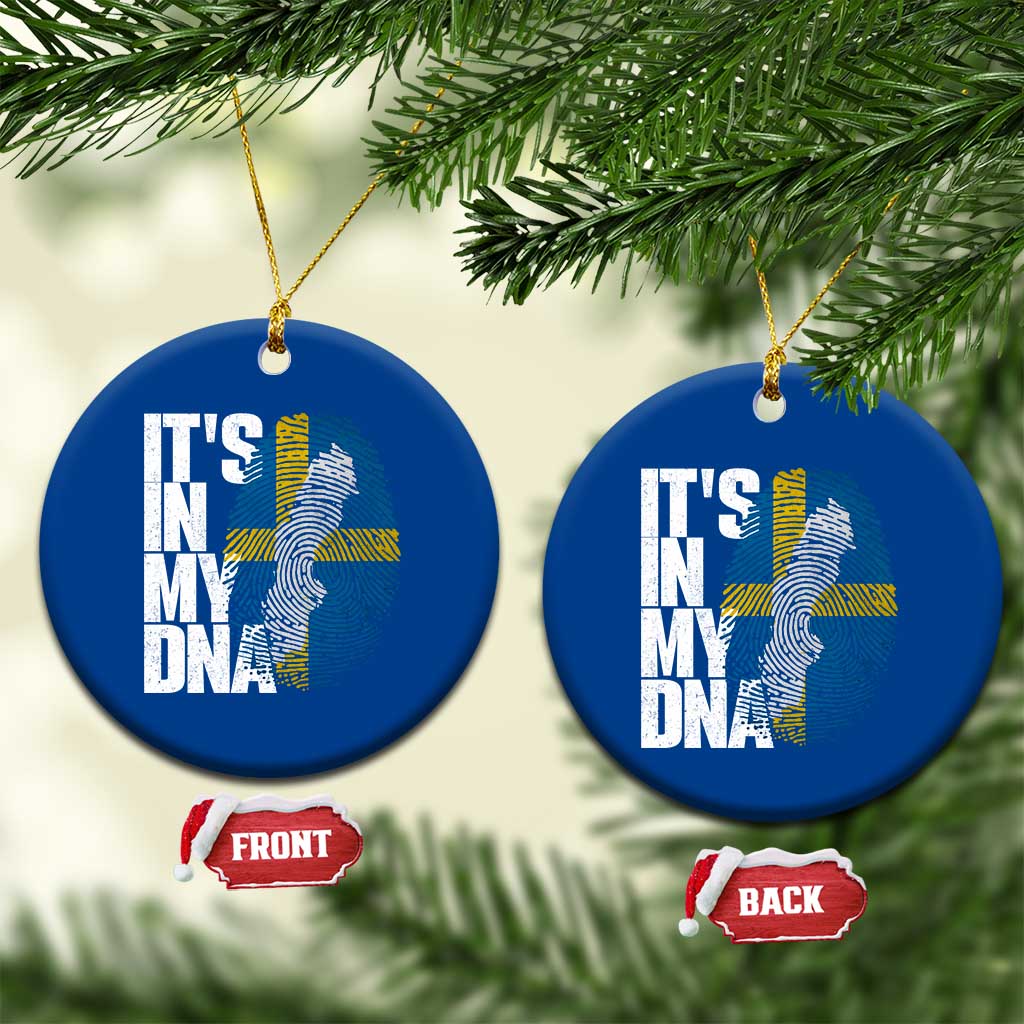 It's in My DNA Ceramic Ornament Sweden Sverige Swedish Map Flag TS14 1pc Blue Print Your Wear
