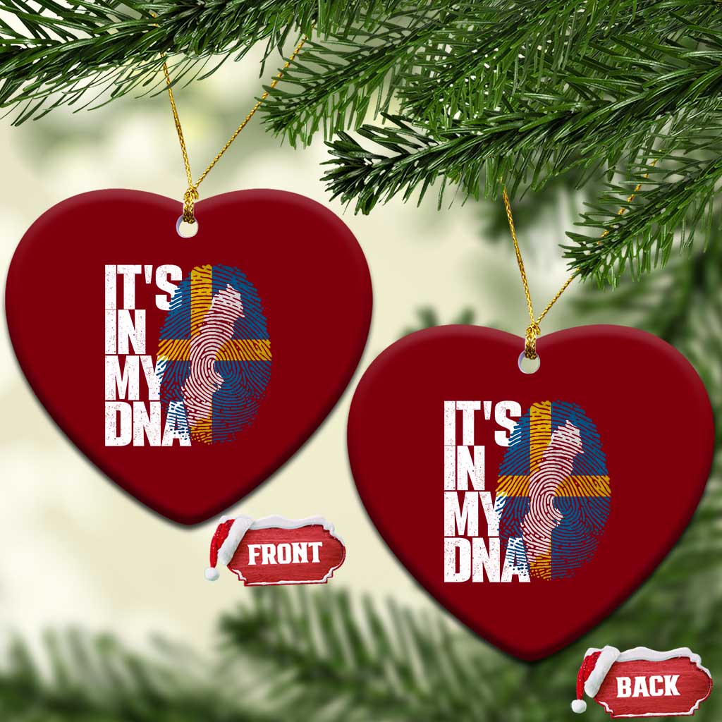 It's in My DNA Ceramic Ornament Sweden Sverige Swedish Map Flag TS14 Print Your Wear