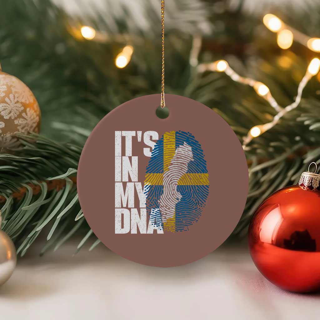 It's in My DNA Ceramic Ornament Sweden Sverige Swedish Map Flag TS14 1pc Mocha Print Your Wear