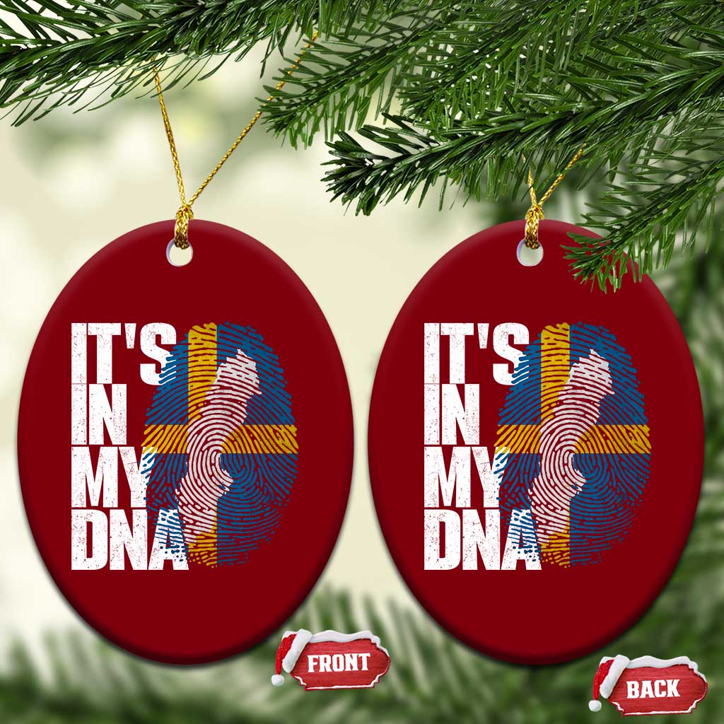 It's in My DNA Ceramic Ornament Sweden Sverige Swedish Map Flag TS14 Print Your Wear