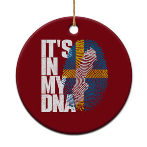 It's in My DNA Ceramic Ornament Sweden Sverige Swedish Map Flag TS14 1pc Red Print Your Wear