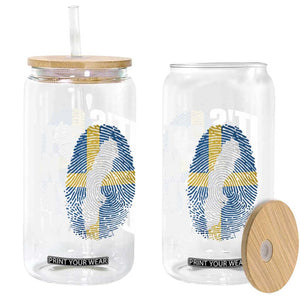 It's in My DNA Glass Can Sweden Sverige Swedish Map Flag TS14 Print Your Wear