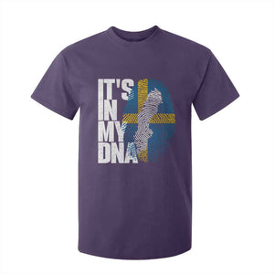 It's in My DNA T Shirt For Kid Sweden Sverige Swedish Map Flag TS14 Purple Print Your Wear