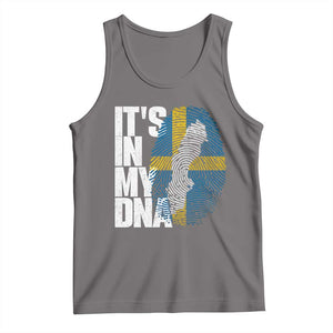 It's in My DNA Tank Top Sweden Sverige Swedish Map Flag TS14 Deep Heather Print Your Wear