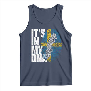 It's in My DNA Tank Top Sweden Sverige Swedish Map Flag TS14 Navy Print Your Wear
