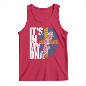 It's in My DNA Tank Top Sweden Sverige Swedish Map Flag TS14 Red Print Your Wear