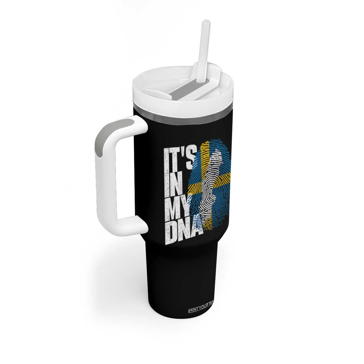 It's in My DNA Tumbler With Handle Sweden Sverige Swedish Map Flag TS14 Print Your Wear