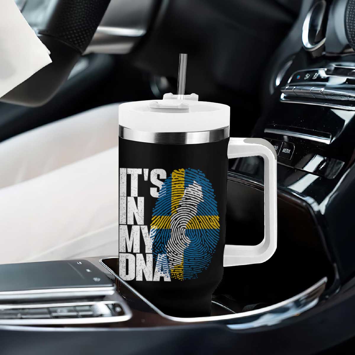 It's in My DNA Tumbler With Handle Sweden Sverige Swedish Map Flag TS14 Print Your Wear