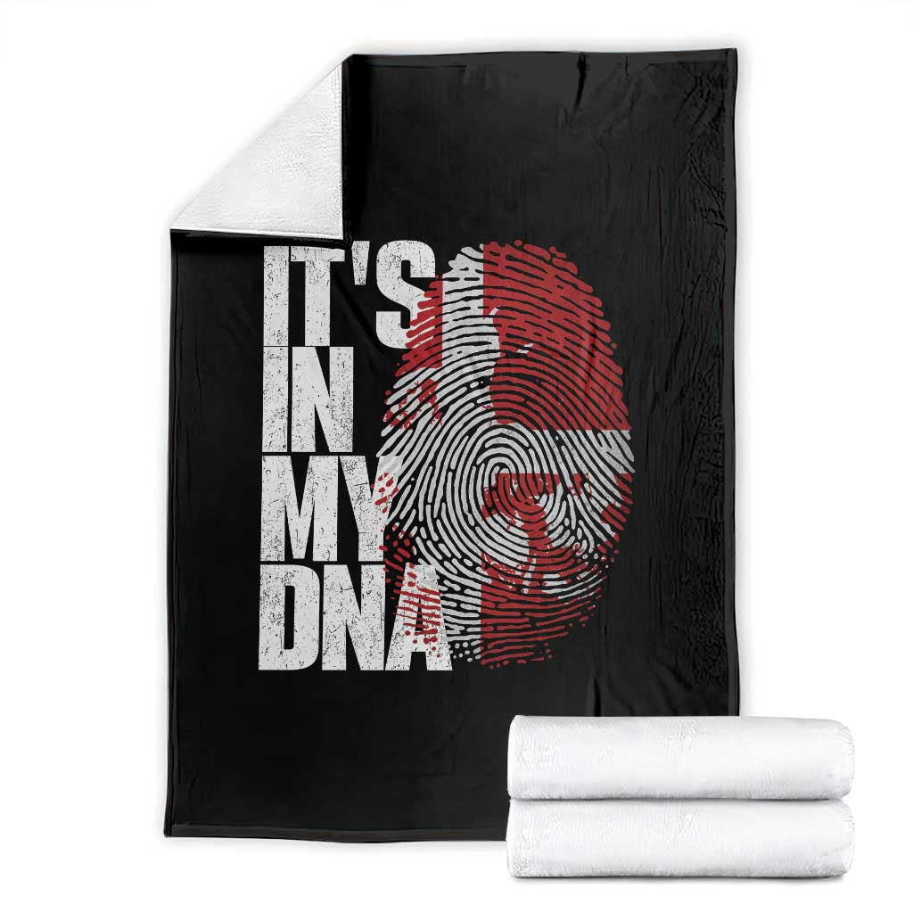 It's in My DNA Throw Blanket Denmark Map Flag Danish Gift TS14 Black Print Your Wear