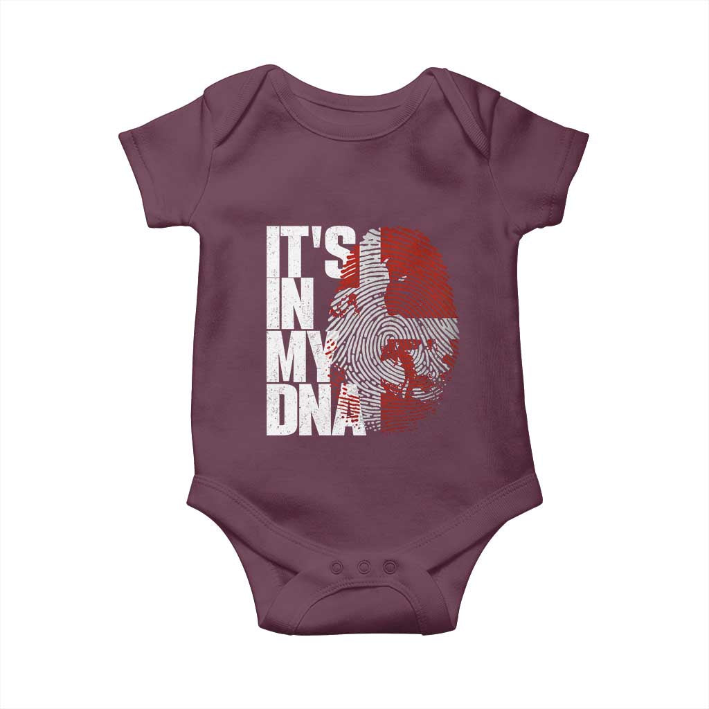 It's in My DNA Baby Onesie Denmark Map Flag Danish Gift TS14 Maroon Print Your Wear