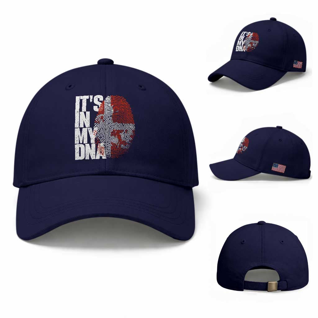 It's in My DNA Baseball Cap Denmark Map Flag Danish Gift TS14 Baseball Cap Universal Fit Dark Blue Print Your Wear