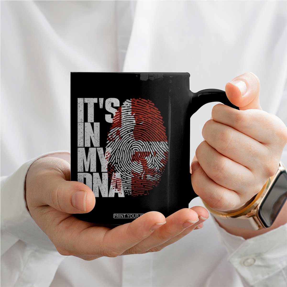 It's in My DNA Coffee Mug Denmark Map Flag Danish Gift TS14 Print Your Wear