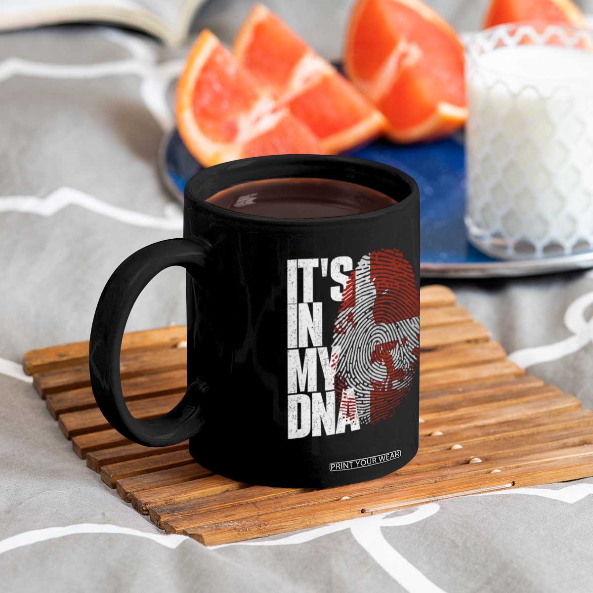 It's in My DNA Coffee Mug Denmark Map Flag Danish Gift TS14 Print Your Wear