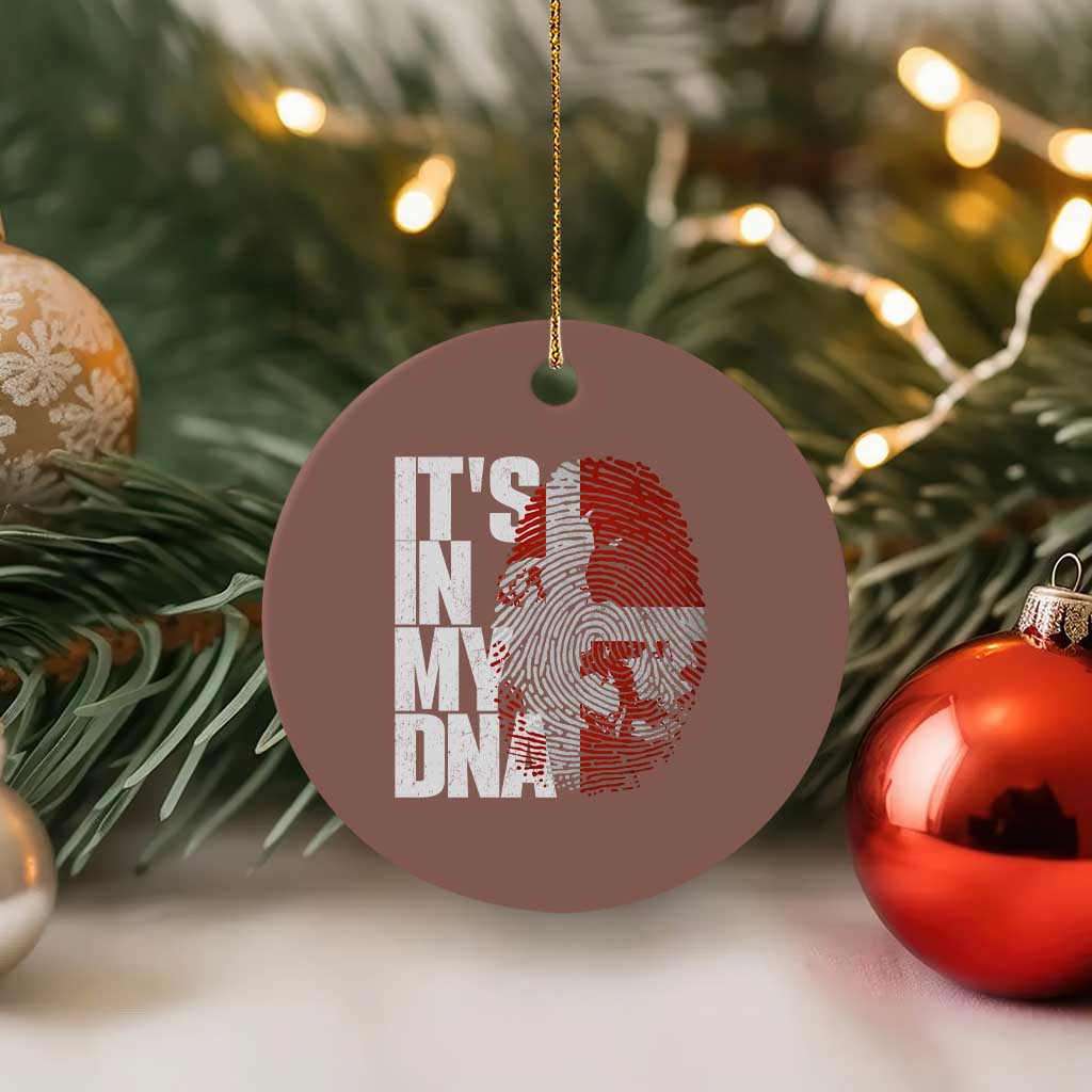 It's in My DNA Ceramic Ornament Denmark Map Flag Danish Gift TS14 1pc Mocha Print Your Wear