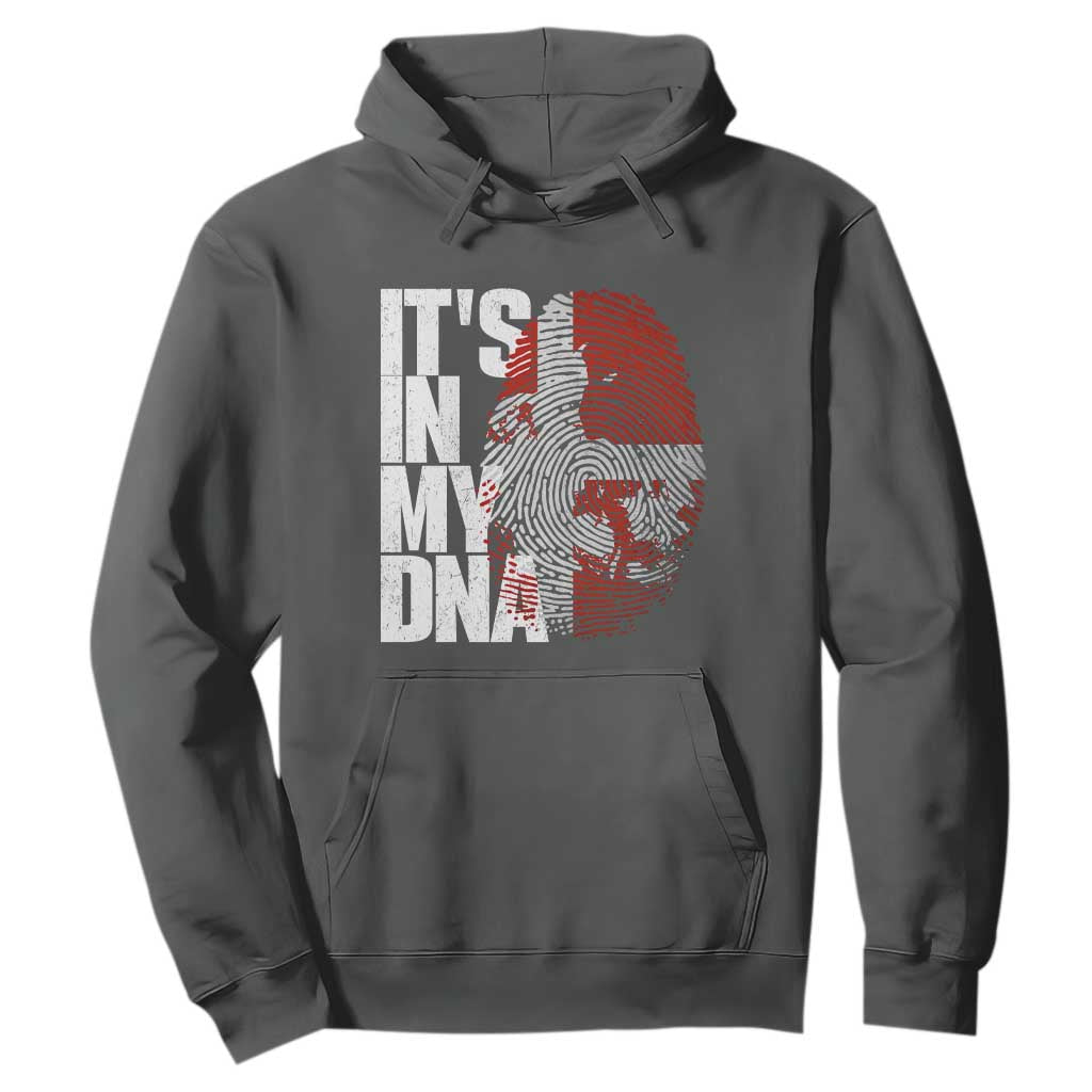It's in My DNA Hoodie Denmark Map Flag Danish Gift TS14 Dark Heather Print Your Wear