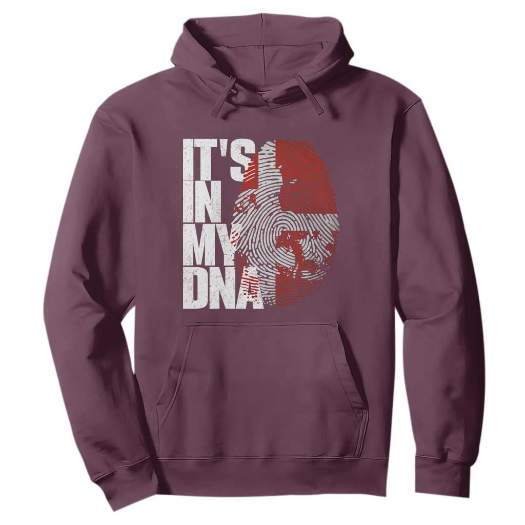 It's in My DNA Hoodie Denmark Map Flag Danish Gift TS14 Maroon Print Your Wear