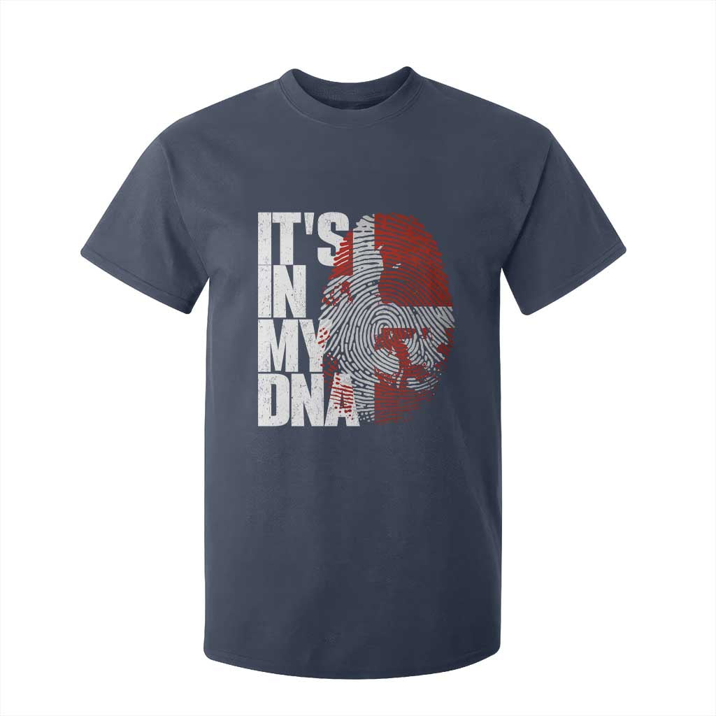 It's in My DNA T Shirt For Kid Denmark Map Flag Danish Gift TS14 Navy Print Your Wear