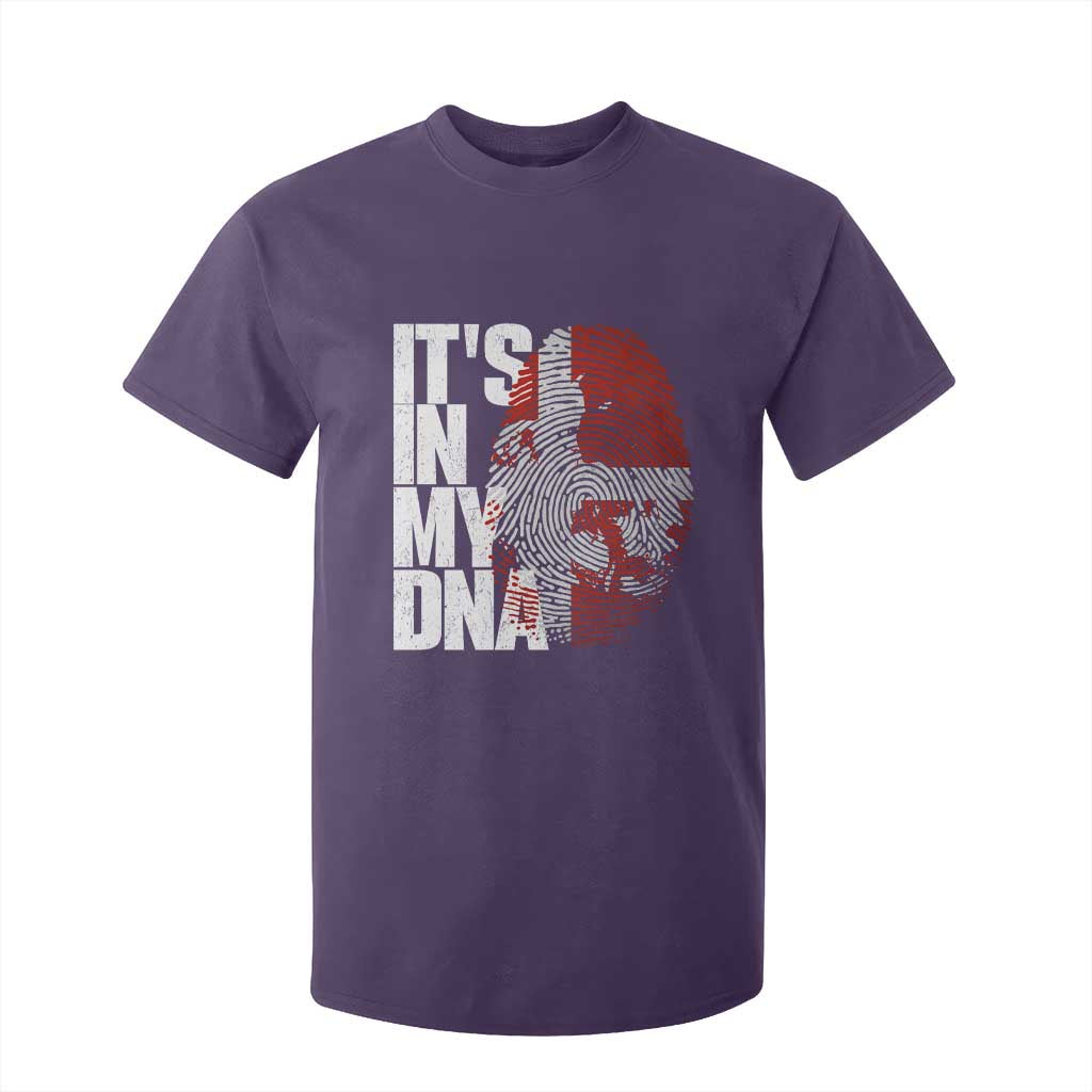 It's in My DNA T Shirt For Kid Denmark Map Flag Danish Gift TS14 Purple Print Your Wear