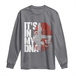 It's in My DNA Long Sleeve Shirt Denmark Map Flag Danish Gift TS14 Charcoal Print Your Wear