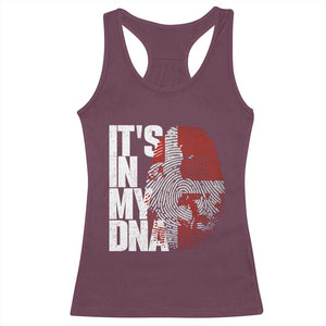 It's in My DNA Racerback Tank Top Denmark Map Flag Danish Gift TS14 Maroon Print Your Wear