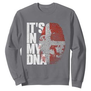 It's in My DNA Sweatshirt Denmark Map Flag Danish Gift TS14 Charcoal Print Your Wear