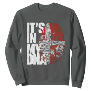 It's in My DNA Sweatshirt Denmark Map Flag Danish Gift TS14 Dark Heather Print Your Wear