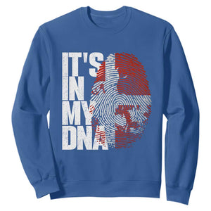 It's in My DNA Sweatshirt Denmark Map Flag Danish Gift TS14 Royal Blue Print Your Wear