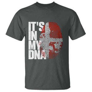 It's in My DNA T Shirt Denmark Map Flag Danish Gift TS14 Dark Heather Print Your Wear