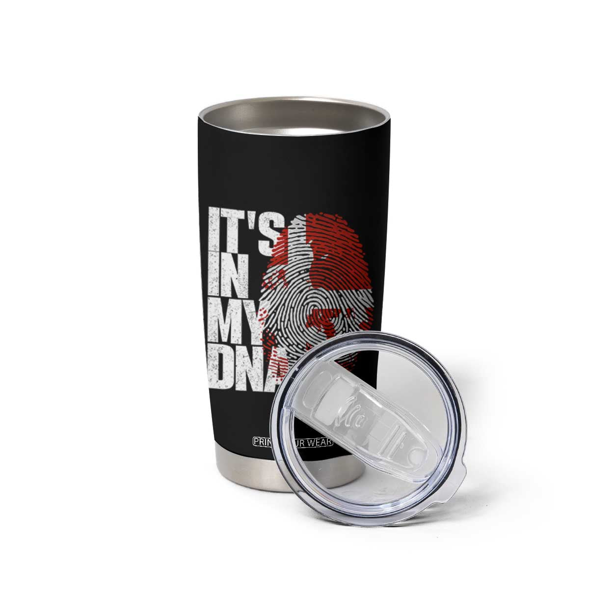 It's in My DNA Tumbler Cup Denmark Map Flag Danish Gift TS14 Print Your Wear