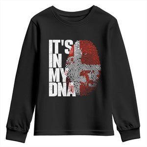 It's in My DNA Youth Sweatshirt Denmark Map Flag Danish Gift TS14 Black Print Your Wear
