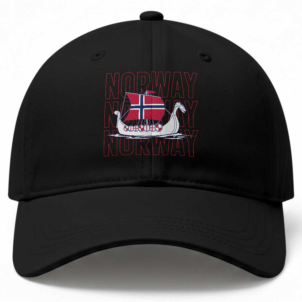 Norwegian Viking Ship Flag Boat Norway Heritage Baseball Cap TS14 Print Your Wear