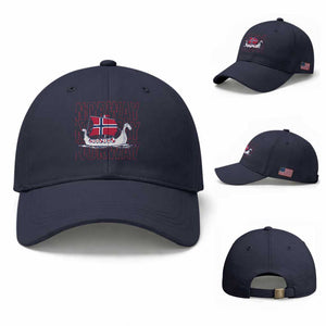 Norwegian Viking Ship Flag Boat Norway Heritage Baseball Cap TS14 Baseball Cap Universal Fit Navy Print Your Wear