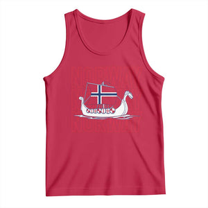 Norwegian Viking Ship Flag Boat Norway Heritage Tank Top TS14 Red Print Your Wear