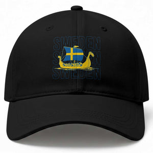 Swedish Viking Ship Sverige Sweden Flag Boat Viking Baseball Cap TS14 Print Your Wear