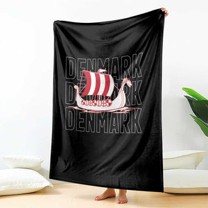Denmark Flag Viking Ship Danes Danish Roots Dansk Denmark Throw Blanket TS14 Print Your Wear