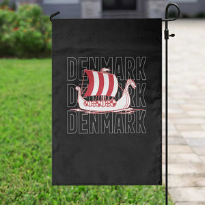 Denmark Flag Viking Ship Danes Danish Roots Dansk Denmark Garden Flag TS14 Print Your Wear