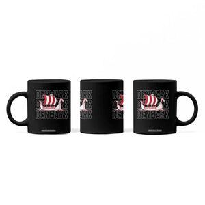 Denmark Flag Viking Ship Danes Danish Roots Dansk Denmark Coffee Mug TS14 Print Your Wear