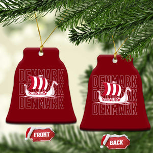 Denmark Flag Viking Ship Danes Danish Roots Dansk Denmark Ceramic Ornament TS14 Print Your Wear