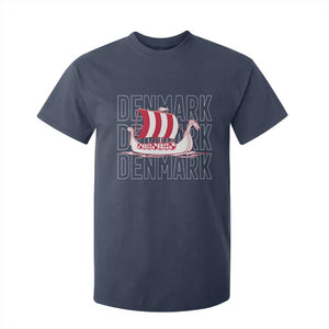 Denmark Flag Viking Ship Danes Danish Roots Dansk Denmark T Shirt For Kid TS14 Navy Print Your Wear